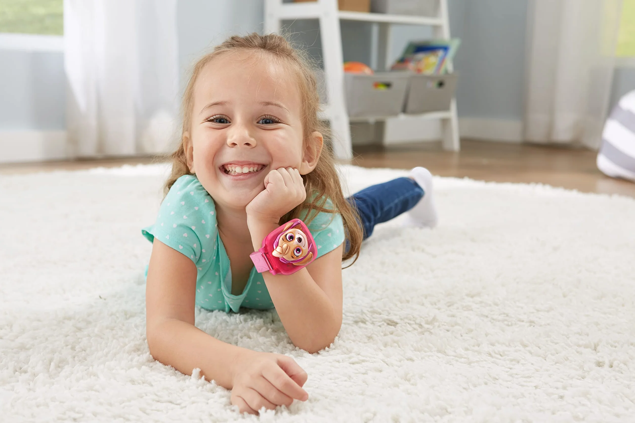 VTech PAW Patrol: Learning Watch Skye, oficjalna zabawka PAW Patrol, zegarek dla malucha ze stoperem, timerem, alarmem i grami, prezent edukacyjny dla dzieci w wieku 3, 4, 5, 6 lat, wersja angielska