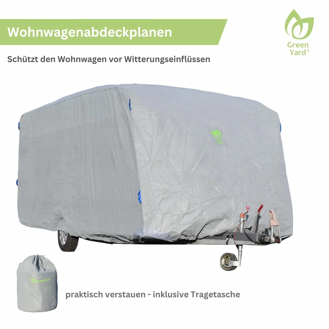 GreenYard® Pokrowiec na przyczepę kempingową Rozmiar S 460x250x220 cm Wodoodporny oddychający