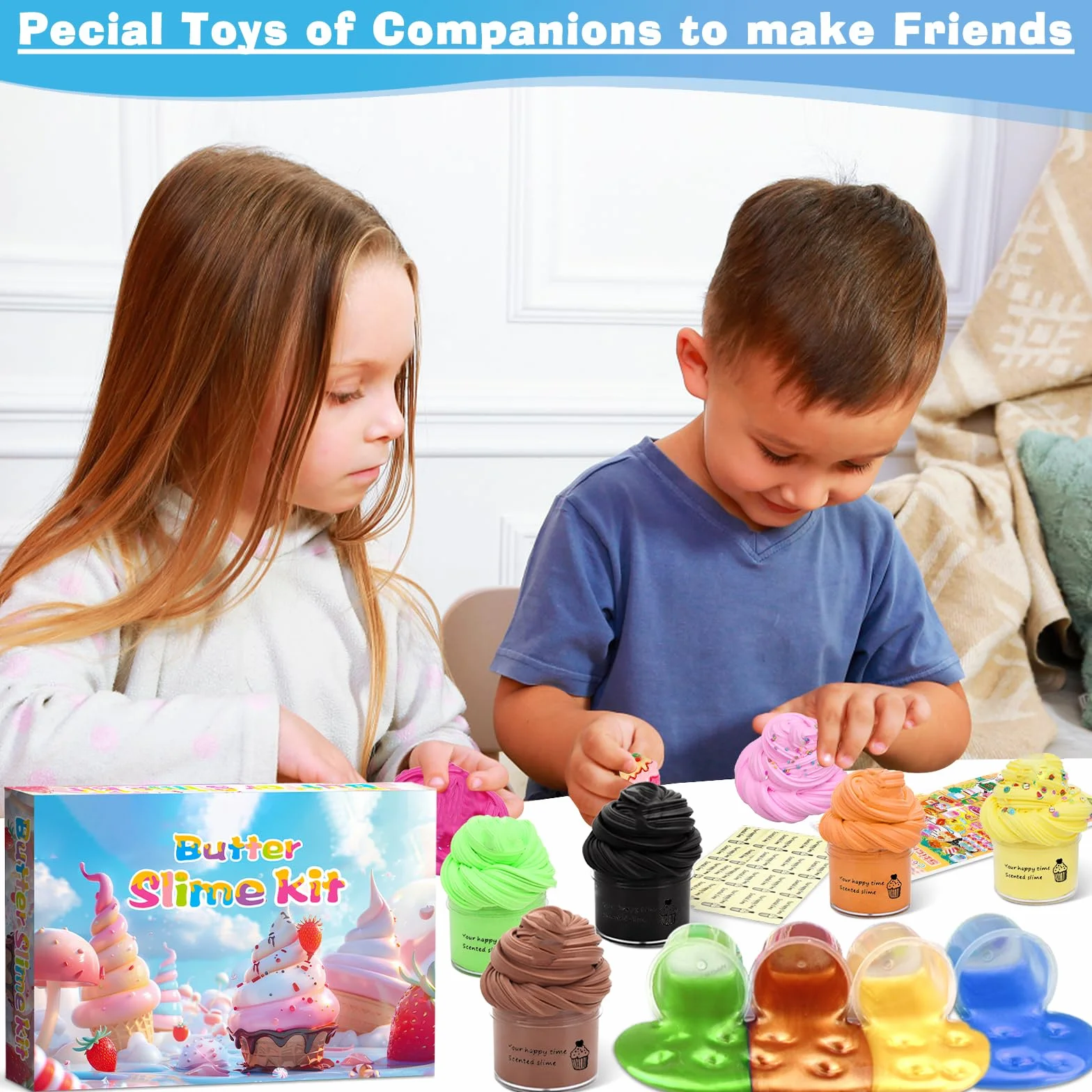 36 zestawów Fluffy Butter Slime, przezroczyste produkty Slime dla dzieci, zabawki Slime Putty, zabawka antystresowa, super rozciągliwe Slime Kids Slime Party upominki