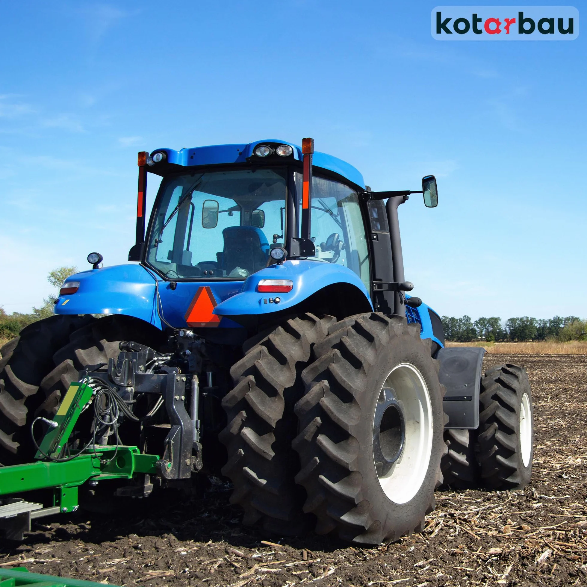 KOTARBAU® Lusterko Uniwersalne 19 x 23 cm do Ciągnika Ładowarki Koparki PCV Lustro do Sprzętu Rolniczego Zewnętrzne