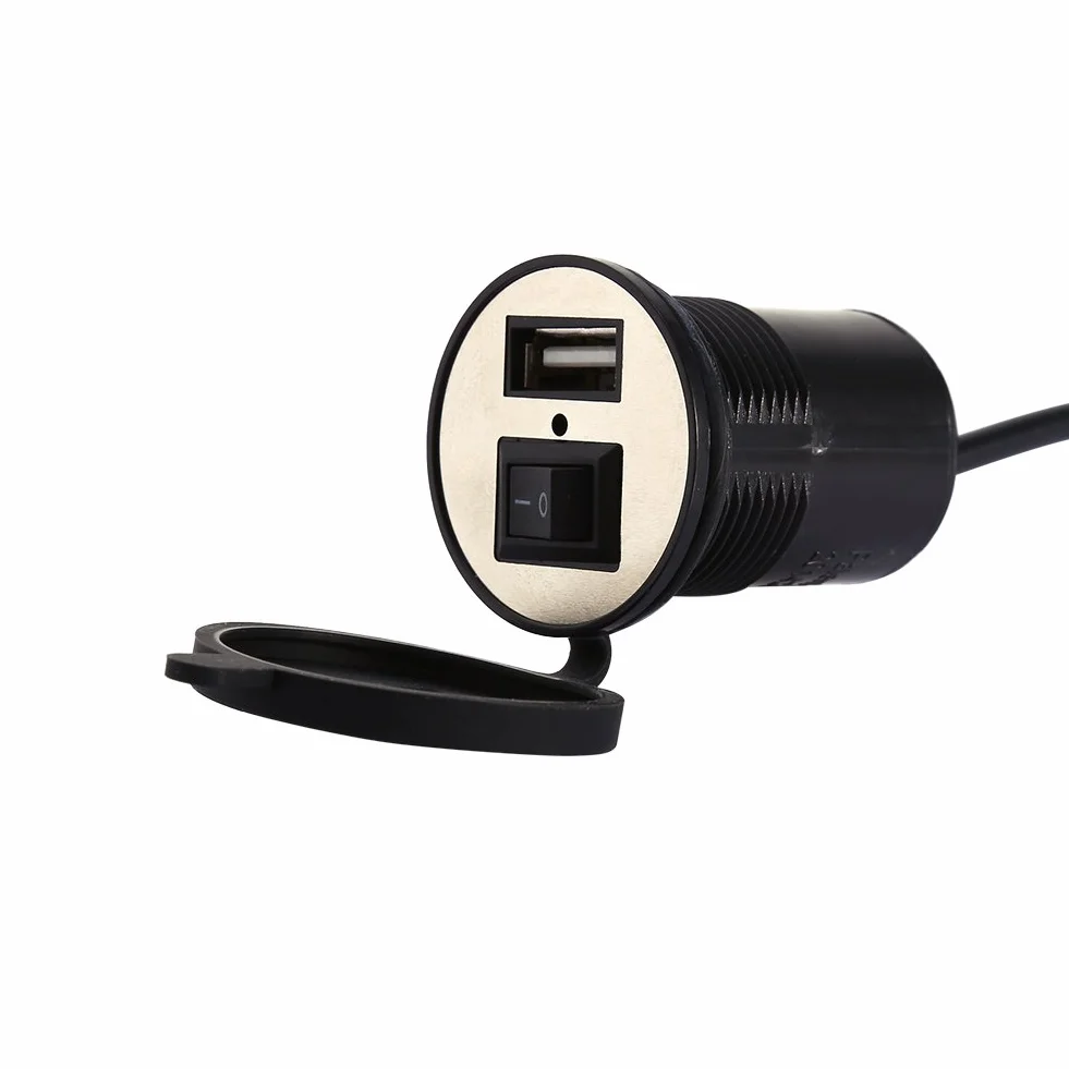 Ładowarka na Kierownicę, 12V Czarny Wodoodporny USB Motocykl Telefon Komórkowy Gniazdo ładowarki do Telefonu Komórkowego