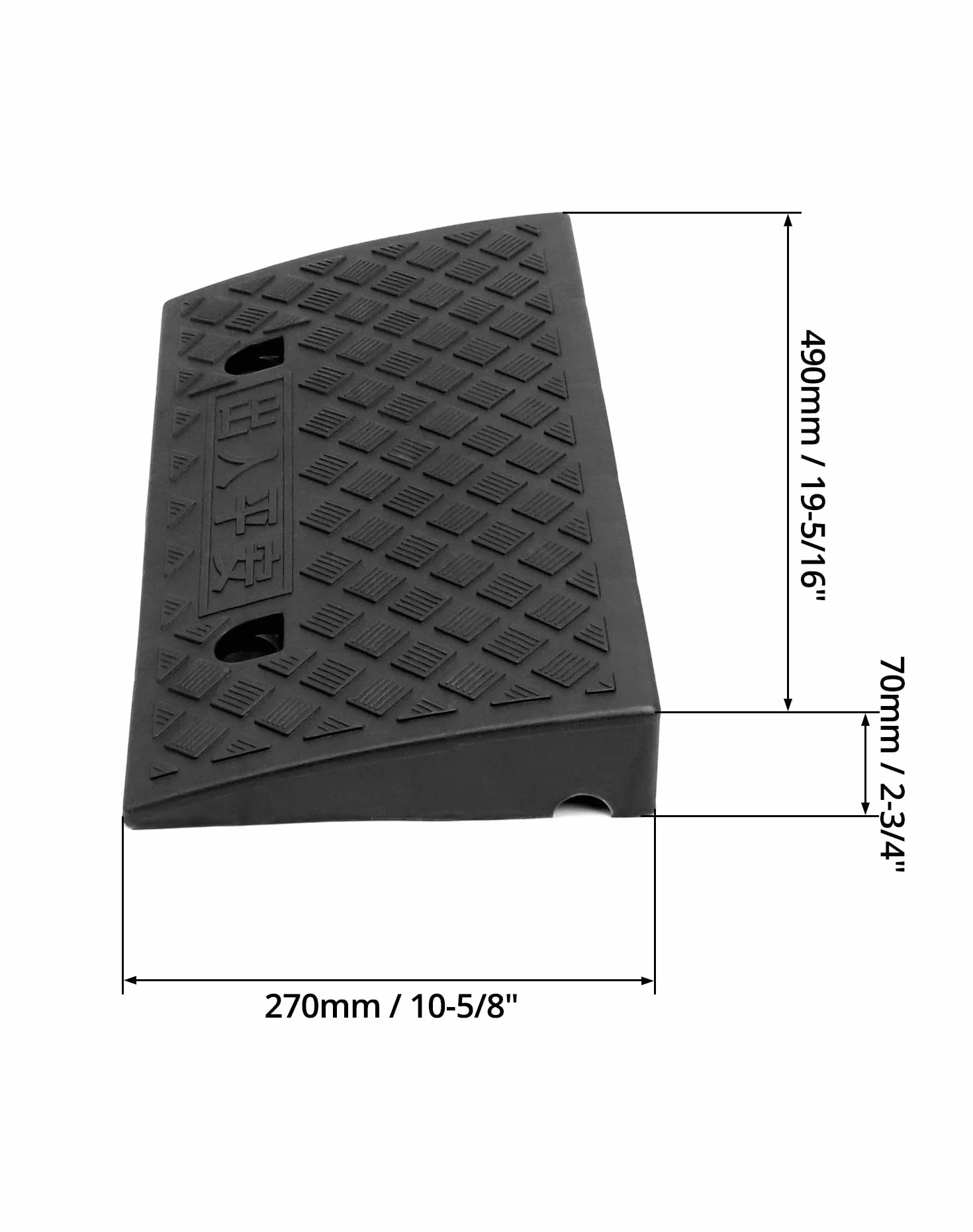 QWORK® 2 Pack Plastikowy Krawężnik Rampa Rampa Samochodowa Wózek inwalidzki Samochód Pojazd Karawana Motocykl 49 X 27 X 7 cm