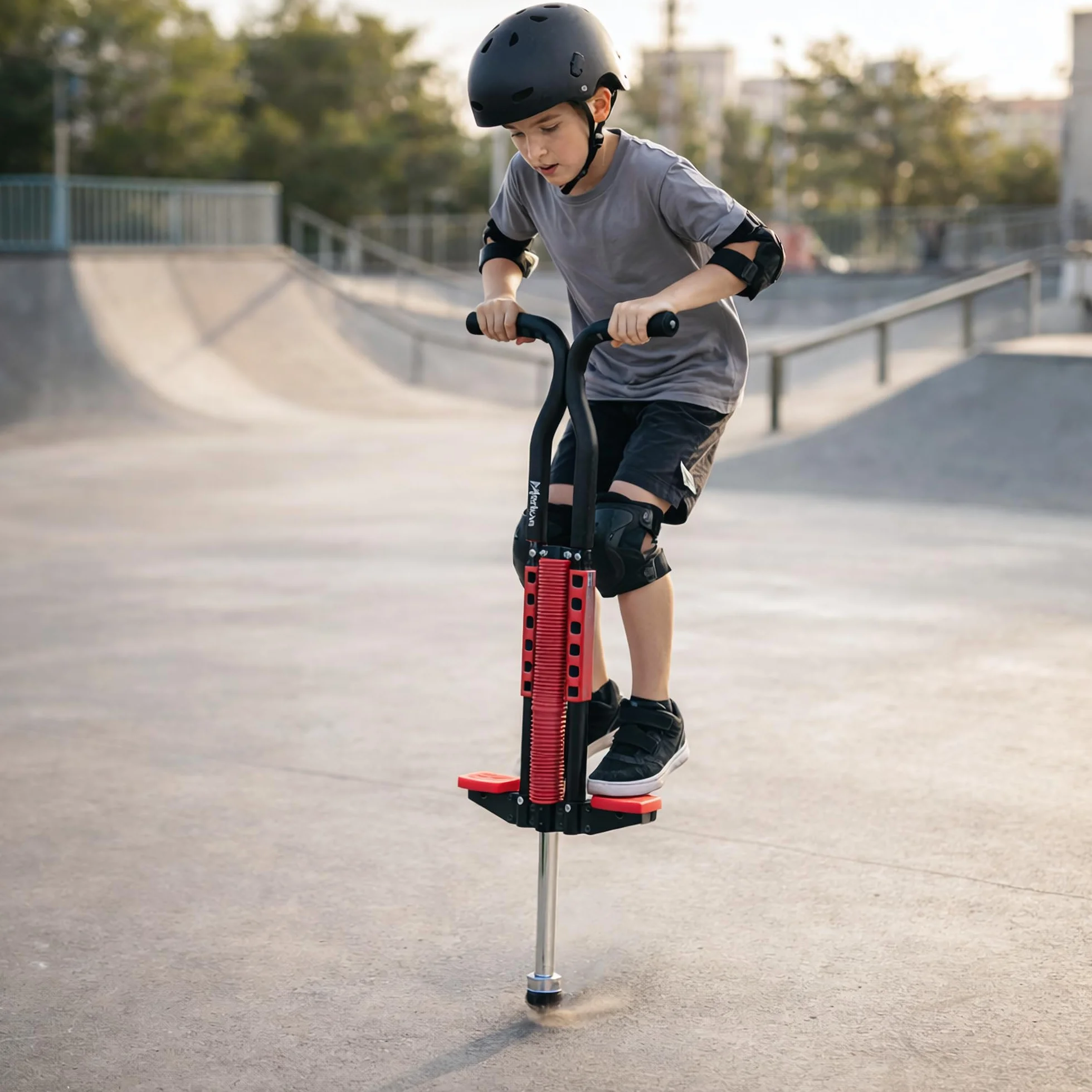 Pogo Stick, Skoczek Jump Stick, Drążek Do Skakania, Wzory dla dzieci, Rączki z miękkiej pianki, w wieku 5+, do 70 kg