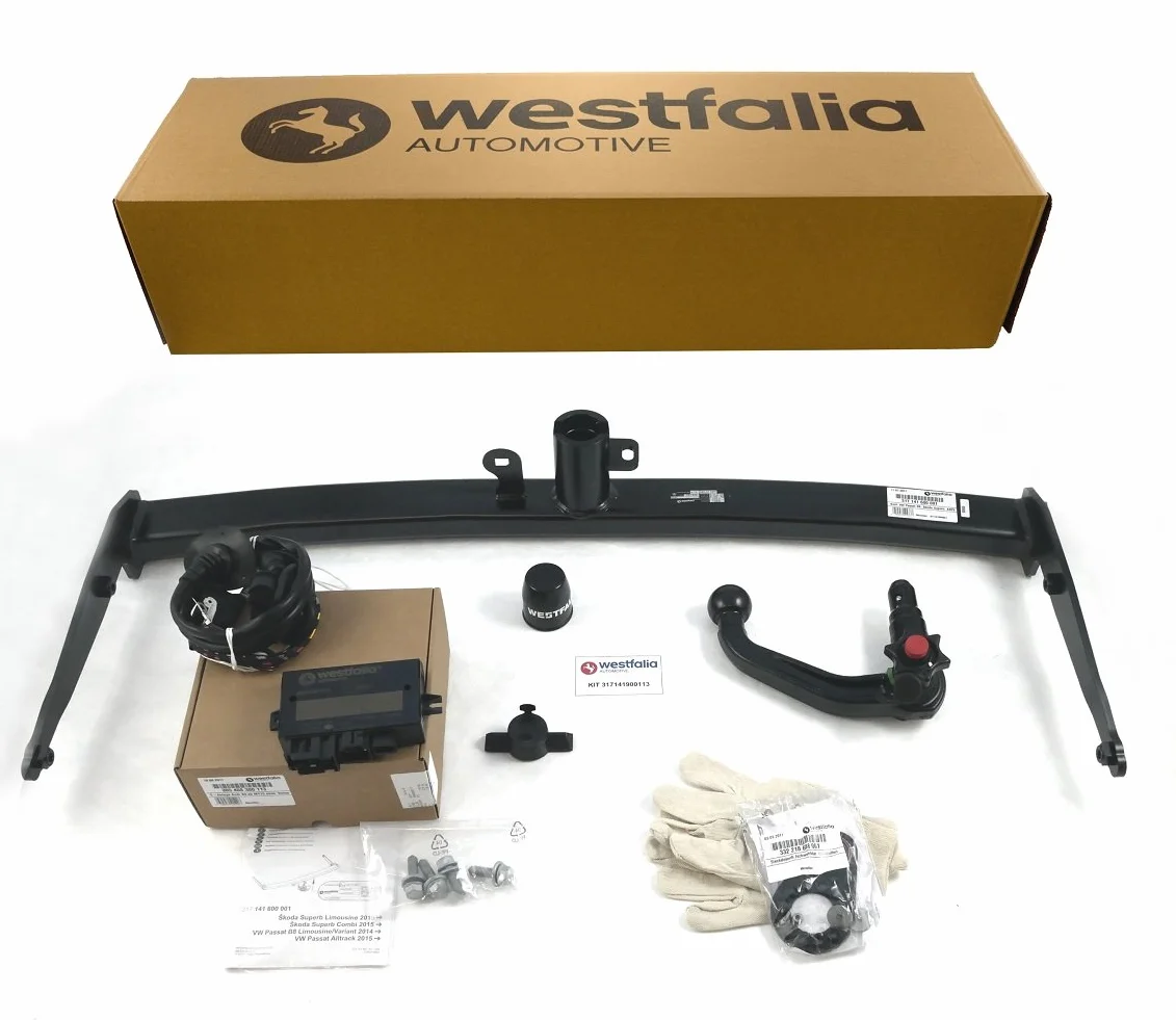 Westfalia Hak Holowniczy Wypinany do VW Passat Skoda Superb 13-pin Zestaw Elektryczny