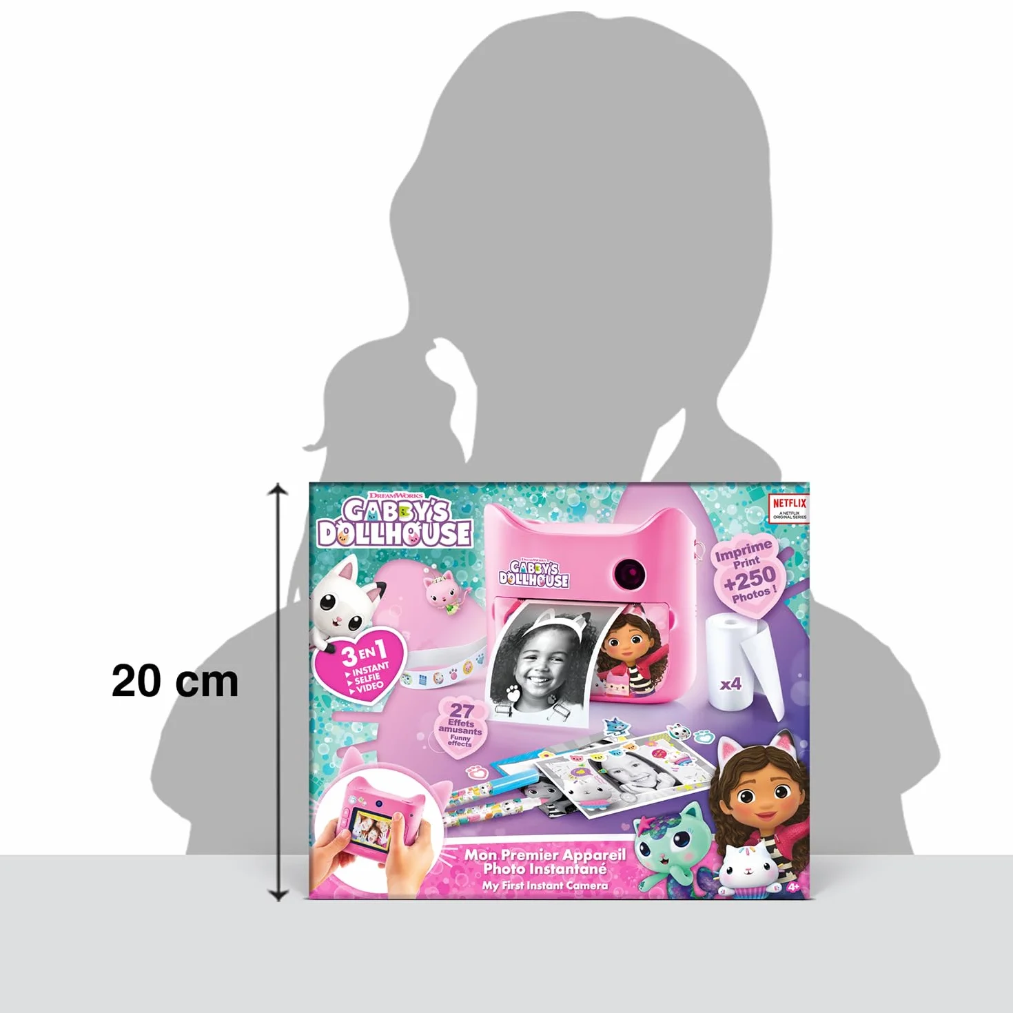 Canal Toys - Photo Creator- Gabby and the Magic House-Aparat do natychmiastowego drukowania-z 4 rolkami papieru i 4 flamastrami - bez tuszu - bankomat 005