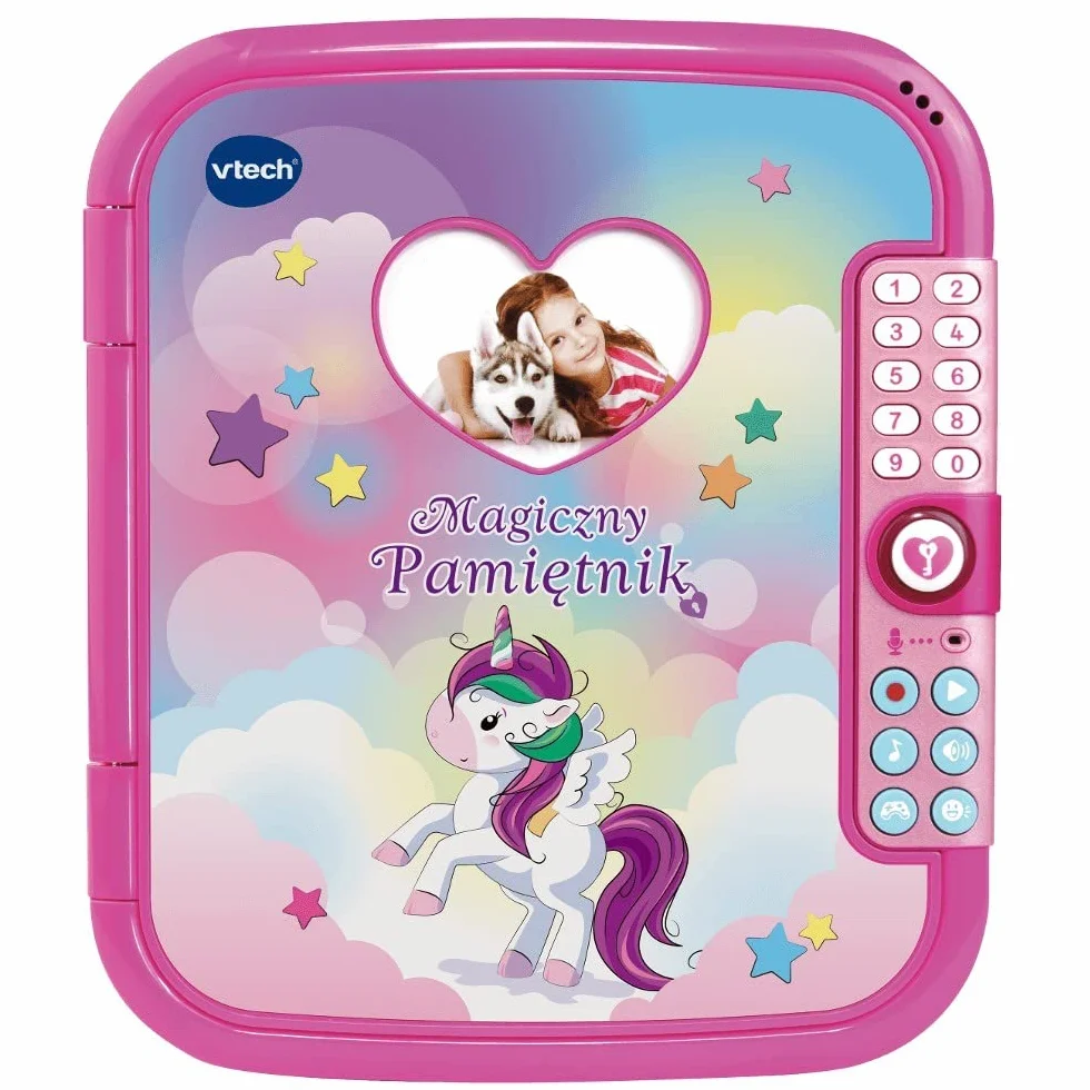 Trefl VTech - Magiczny Pamiętnik, Zabawka Interaktywna, Wyjątkowy Notes, Pamiętnik na Hasło, Miejsce na Zdjęcie, Zapisuj Sekrety, Zagadki Matematyczne, Zabawka dla Dziewczynki, dla Dzieci od 6 Lat