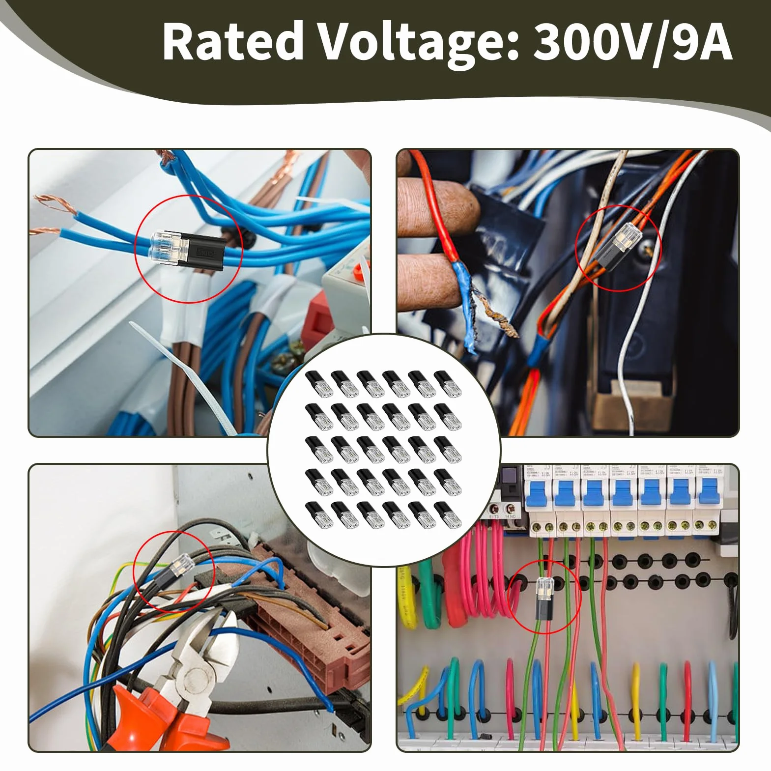 30 sztuk złączy kablowych 18-22 AWG, 2-pinowe złącze LED do samochodu, wodoodporne złącze 12 V, szybkie, 2-przewodowe, szybkozłączka do motocykli, łodzi, LED, oświetlenie zewnętrzne
