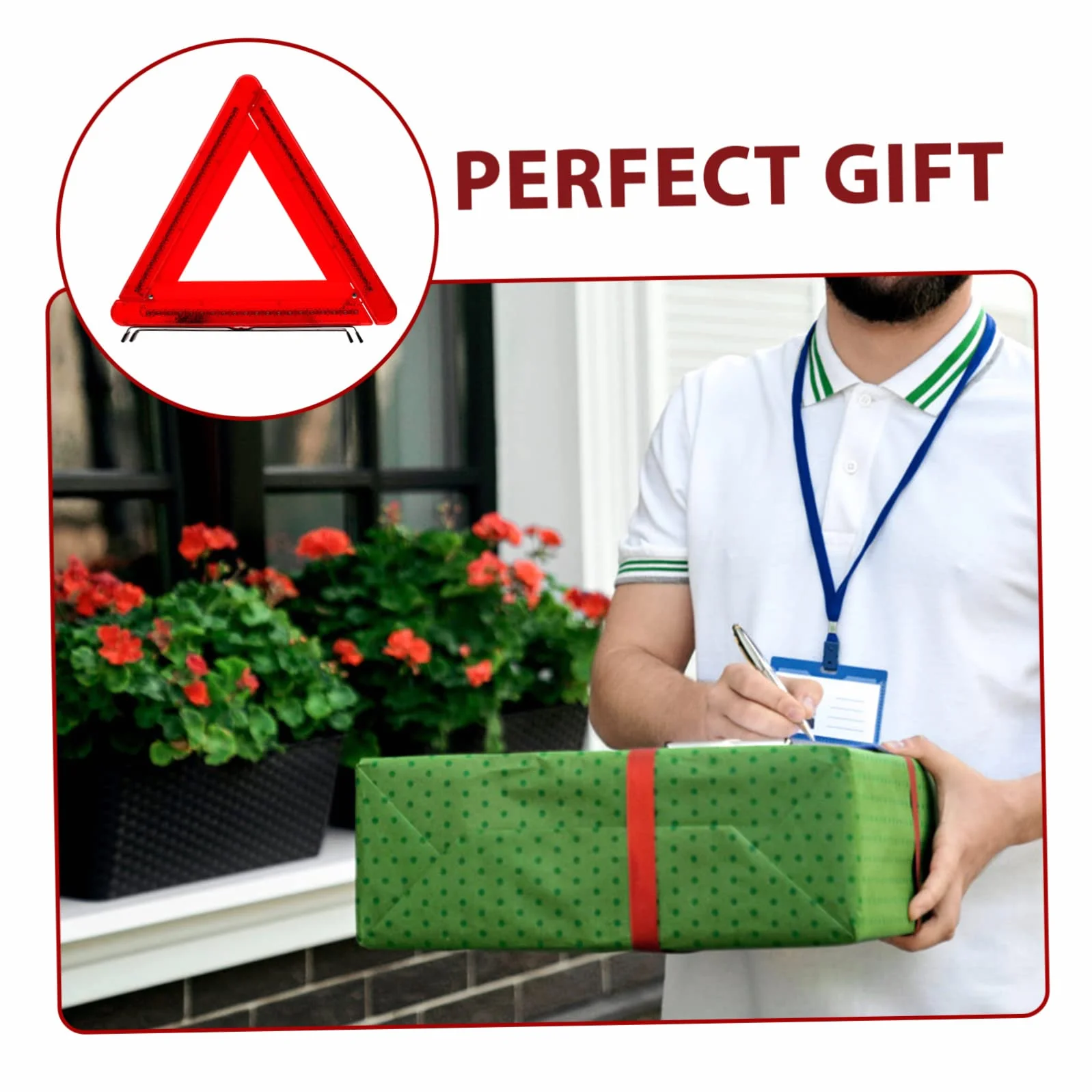 Triangular Emergency Warning Triangle Light with Reflective Material Foldable Roadside Lighting Device