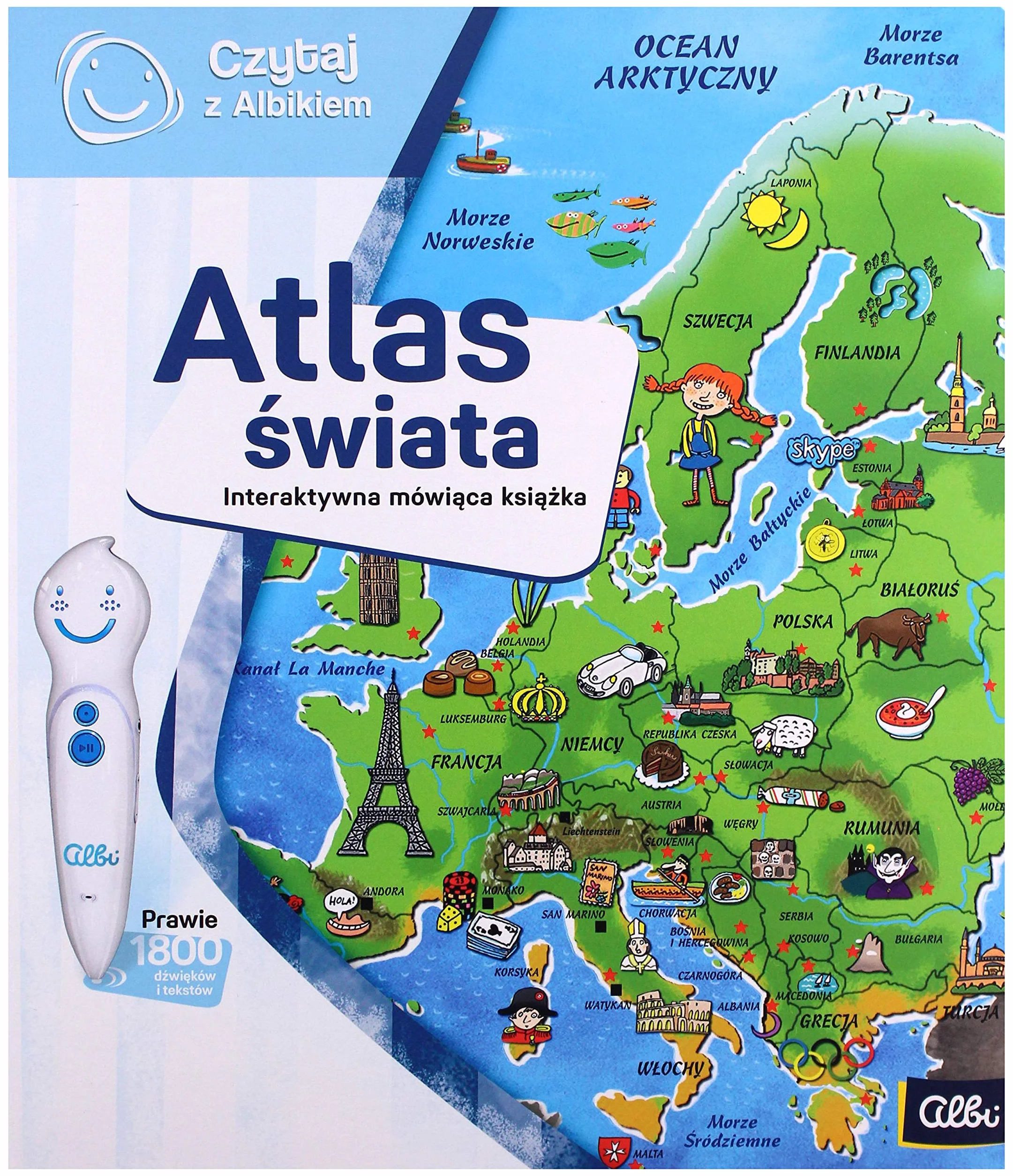 Czytaj z Albikiem. Książka Atlas świata