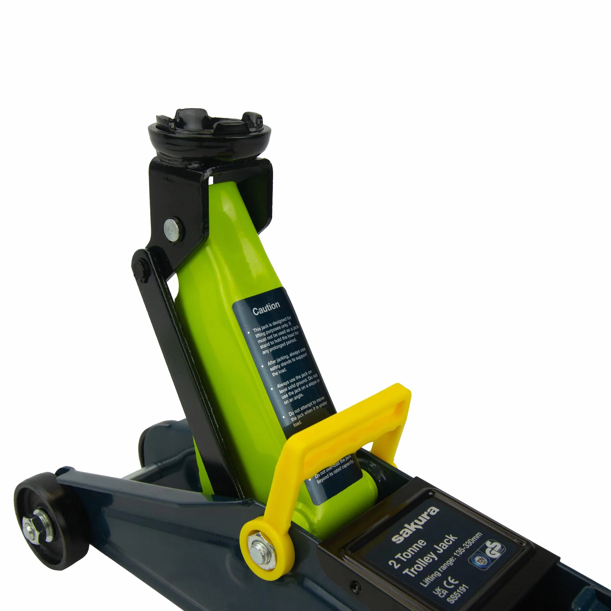 Sakura Podnośnik hydrauliczny do samochodów osobowych i innych pojazdów SS5191 – zasięg podnoszenia 135 x 335 mm – dopuszczony przez TUV/GS
