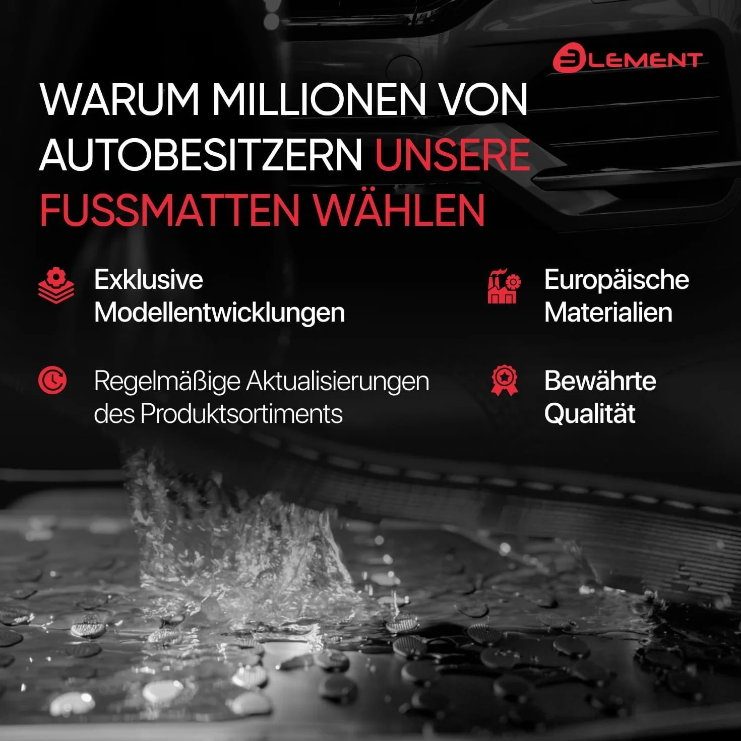 Antypoślizgowe gumowe dywaniki podłogowe Ford Fiesta VI MK6 2008-2017
