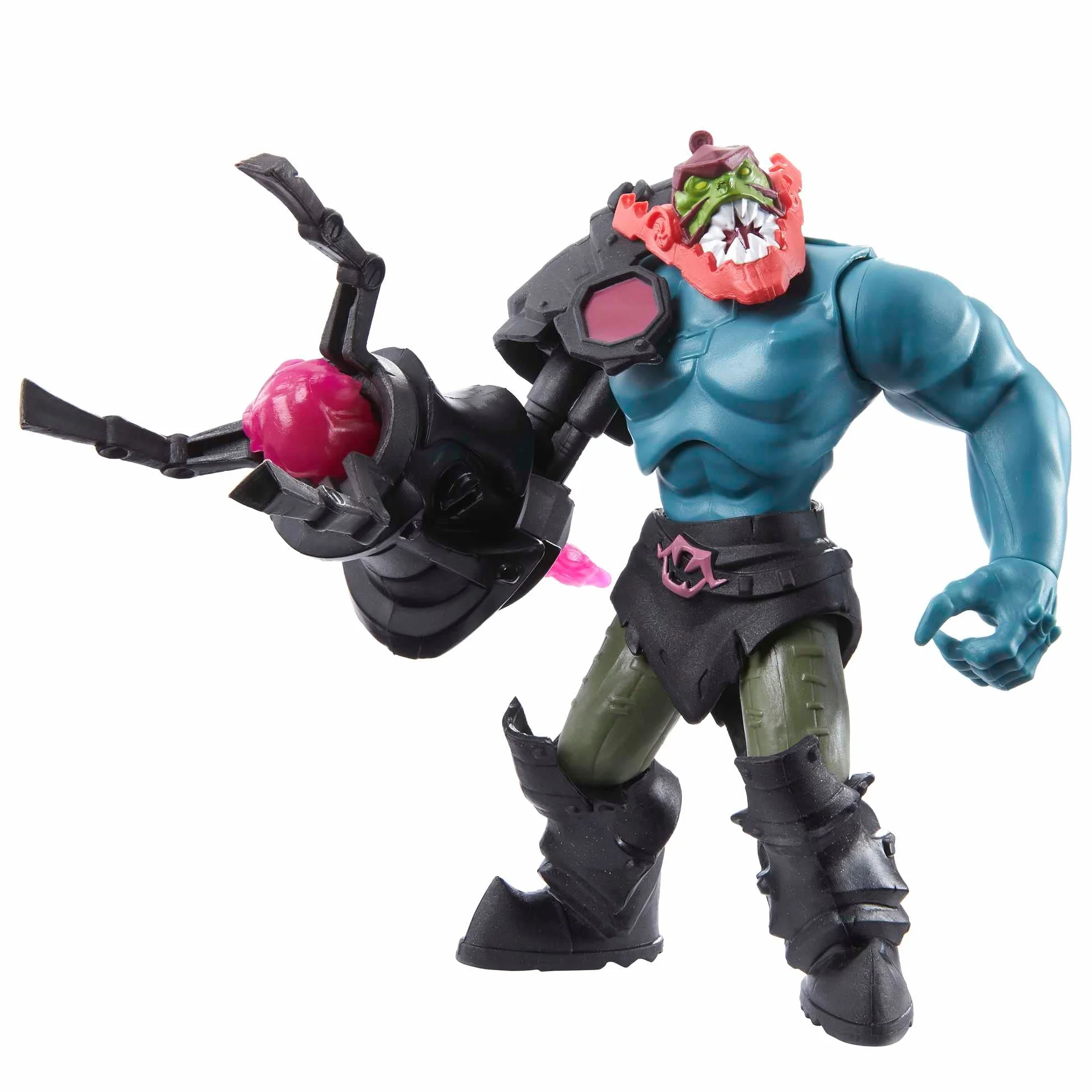 He-Man i władcy wszechświata Żelaznoszczęki Figurka podstawowa z ruchomymi punktami + akcesorium, inspirowana serialem animowanym, prezent dla dzieci od 4 roku życia, HBL69