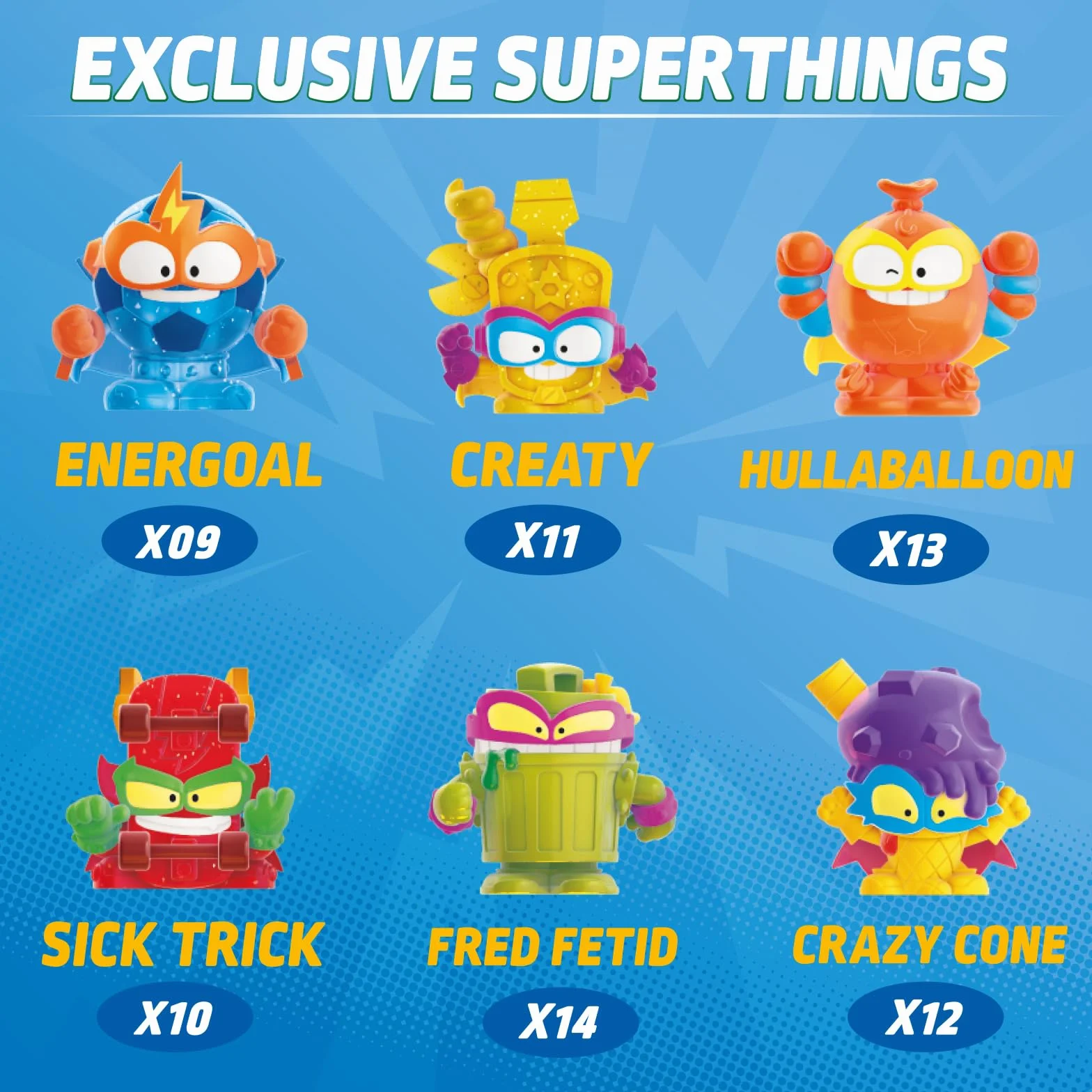 SUPERTHINGS KAZOOM Power Mission – Kazoom Kids. Figurka AirBlast z serialu TV „SuperThings Kazoom Power”. Zawartość: 1 Kazoom Kid, 1 ekskluzywny SuperThing, 1 akcesorium)