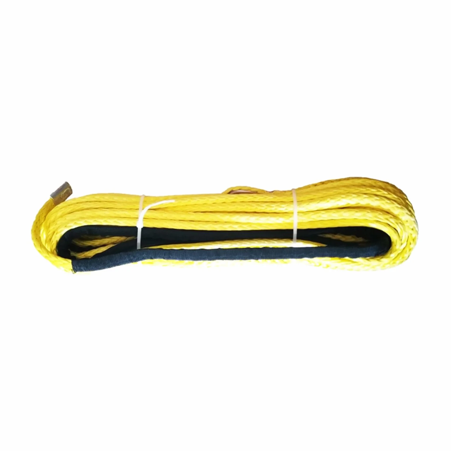 Syntetyczna linia wciągarki lina kablowa 4WD 12mm X 30m wciągarka ATV linia Auto przyczepa lina kabel syntetyczny Off Road holowanie | Yellow