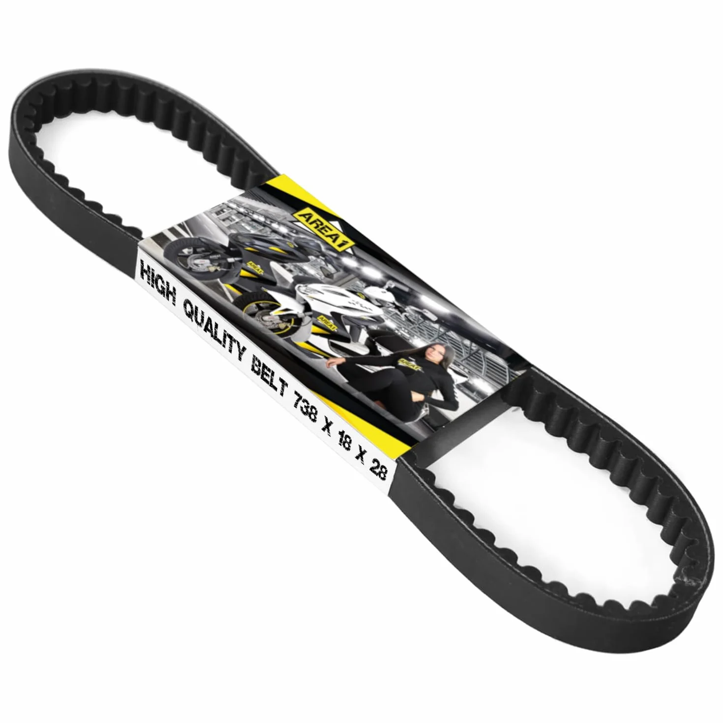Pasek klinowy pasek napędowy 738 x 18 x 28 mm do 2-takt + 4-suwowy silnik