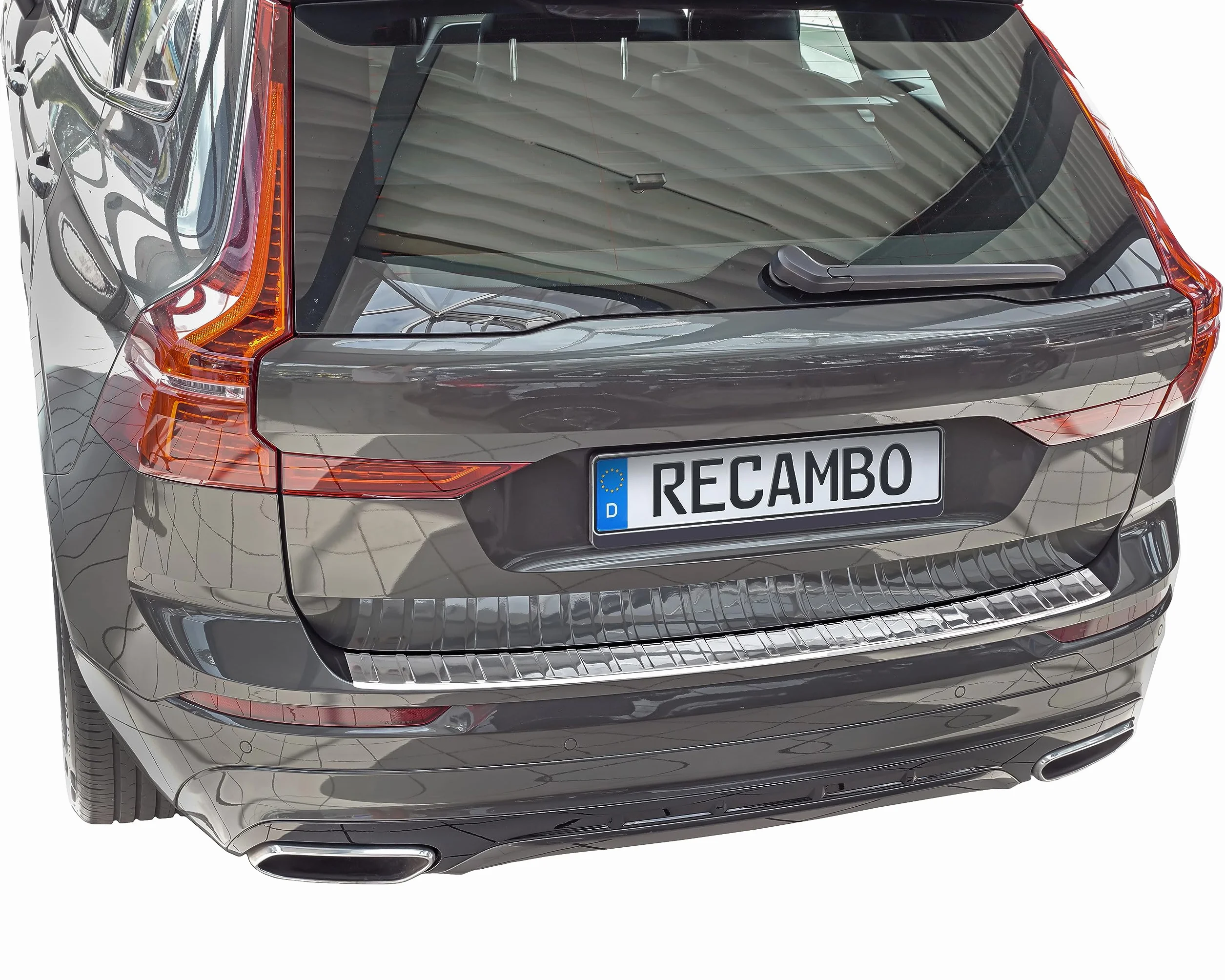 Os?ona progu baga?nika, stal nierdzewna, chrom, kompatybilna z Volvo XC60 II, rok produkcji od 2017, jako?? premium RECAMBO