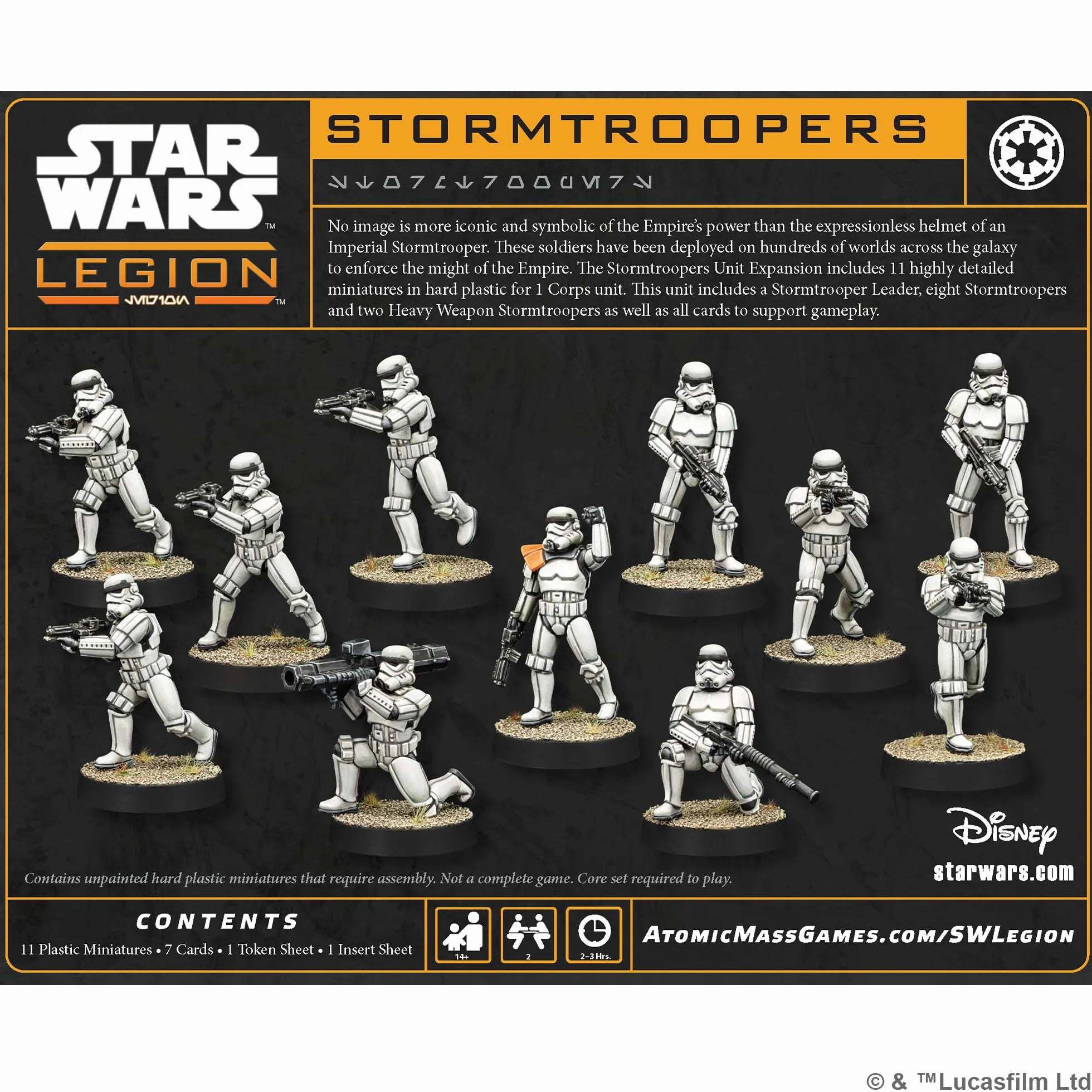 Star Wars Legion Stormtroopers Unit Expansion - Miniaturowa gra stołowa, gra strategiczna dla dzieci i dorosłych, dla dzieci w wieku od 14 lat, 2 graczy, 90 min odtwarzania, wyprodukowana przez Atomic