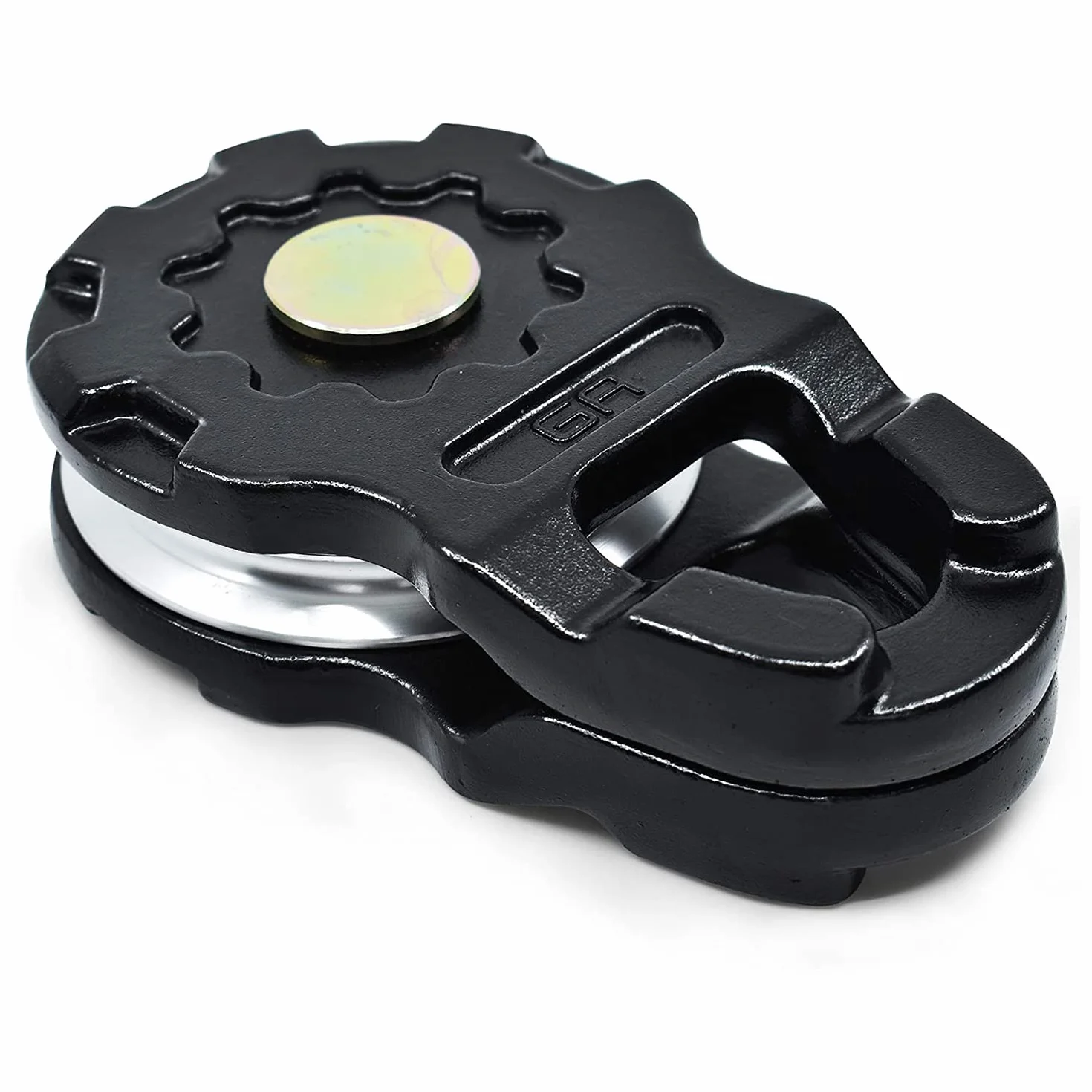 GearAmerica Bloczek Ultra Snatch Pulley, czarny, wytrzymałość 20 t, aluminiowy, do wyciągarki do liny syntetycznej i miękkich szekli, bloczek snatch do odzyskiwania off-road – 20 ton, czarny