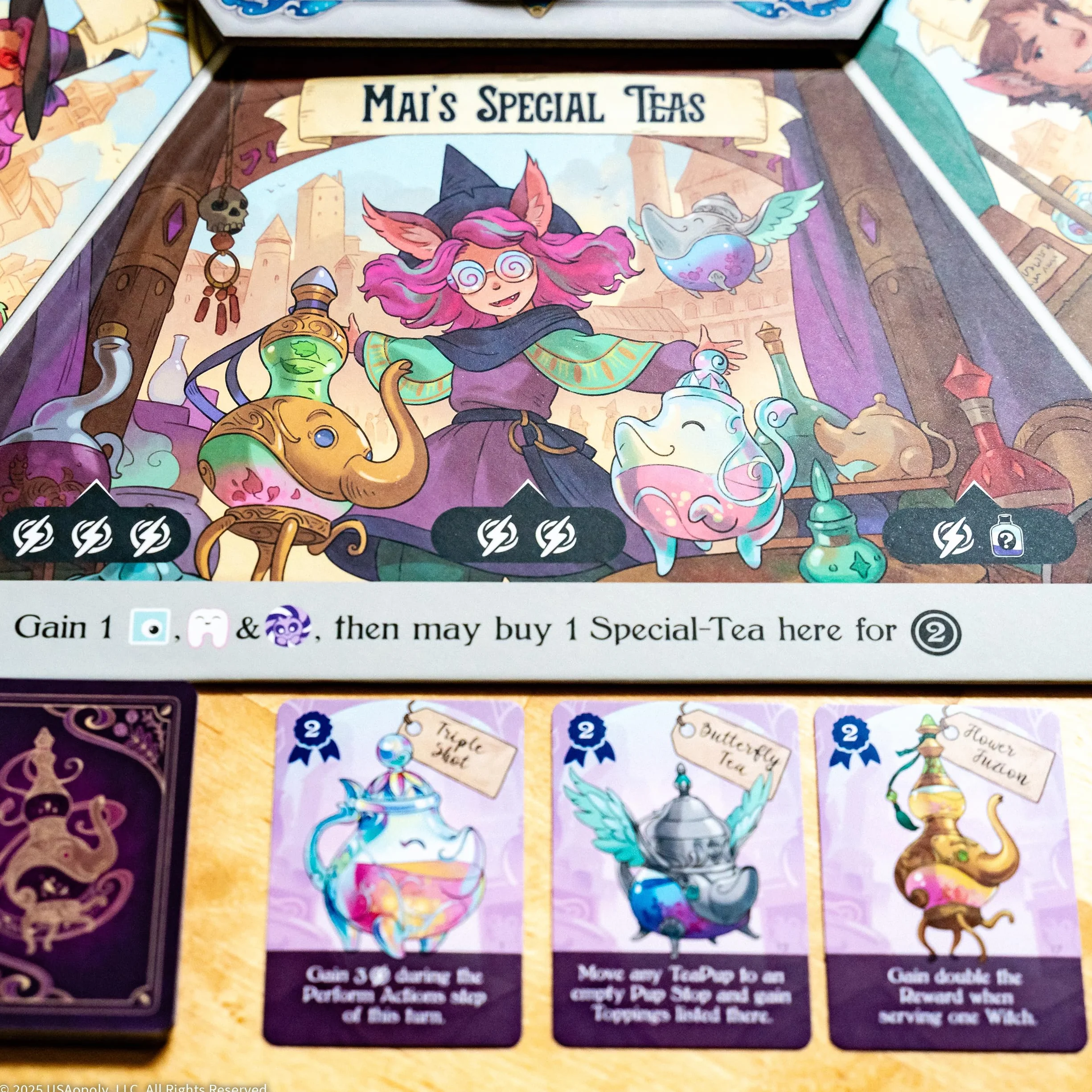 Tea Witches Board Game, Summon Witches & Brew Magical Teas, Strategic Worker Placement, Enchanting Fantasy Artwork by Sandara Tang, Designed by Manny Vega (Flamecraft), 2-4 Players, 30 min/per Player