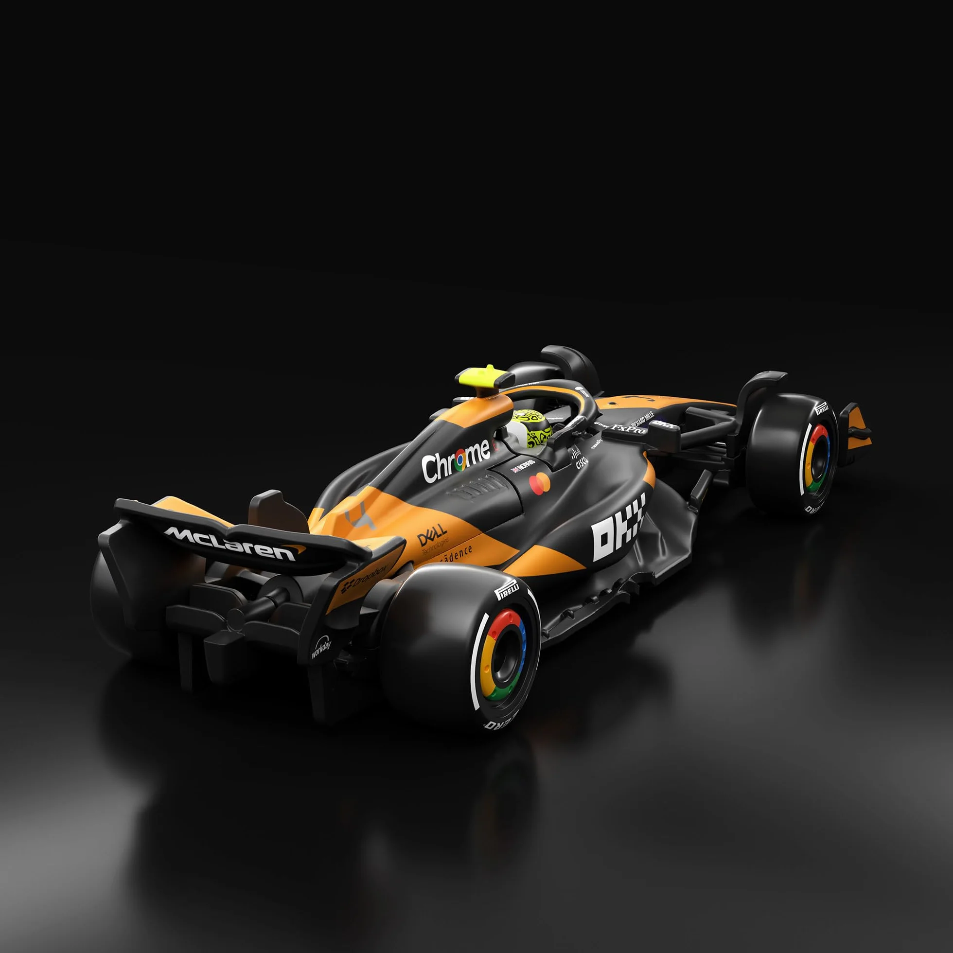 Hot Wheels Premium Formuła 1 Metalowy samochód wyścigowy w skali 1:64 Mc Laren, opony Real Riders i metalowa konstrukcja, bolid F1, zabawka auto, JBM11