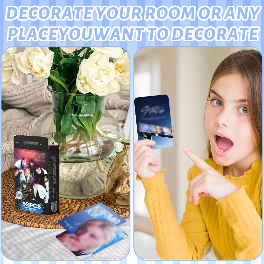 92 szt. KP0P SKZ00 Karty fotograficzne dla dzieci, karty Lomo, nowe albumy dla fanów