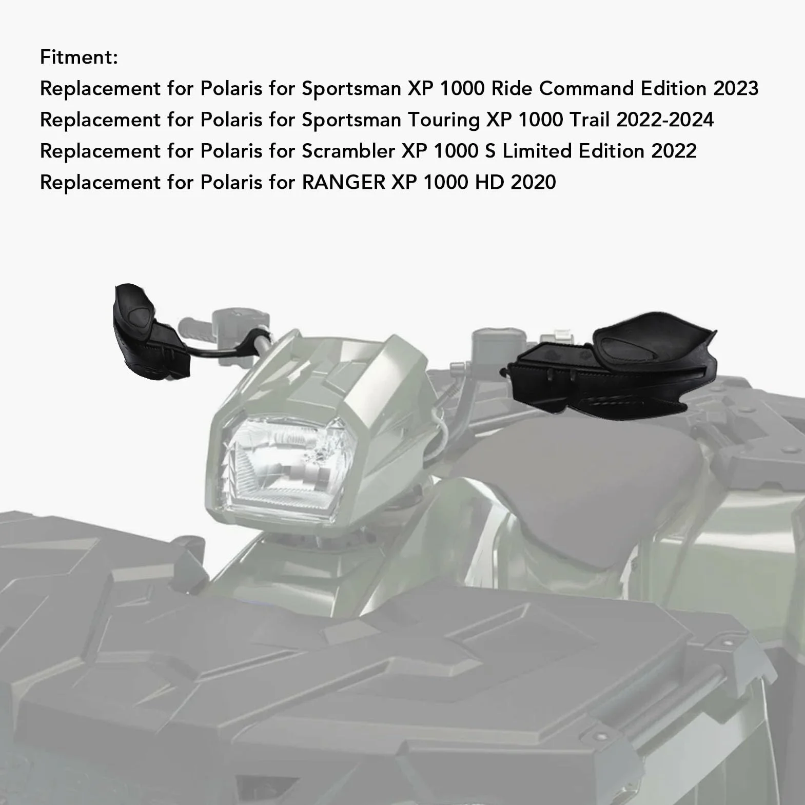 1 para Osłon Dłoni ze Wspornikiem, Ulepszona Funkcja Ochrony Dłoni, Zamiennik Osłony Dłoni ATV dla Polaris Sportsman Scrambler 400, 450, 570 itp., OEM 2876846 2879380 2889341