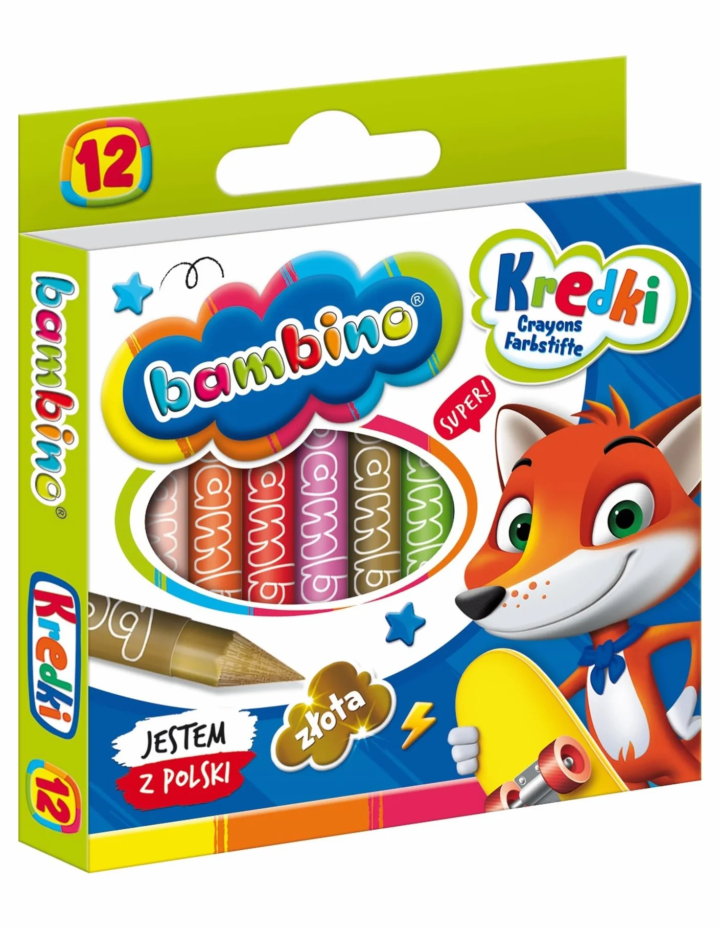 KREDKI 12 KOLORÓW BAMBINO