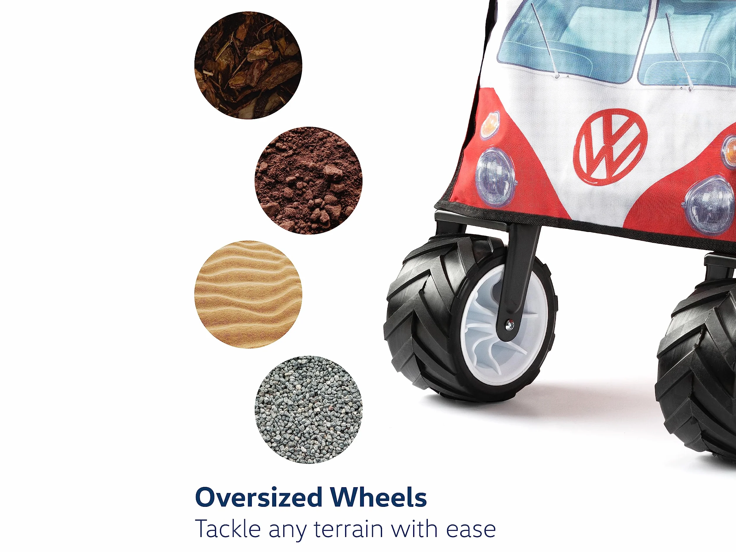 BRISA VW Collection - Volkswagen Bulli Bus T1 XXL składany wózek transportowy ręczny na drabinę All-Terrain (Samba Transporter Van)