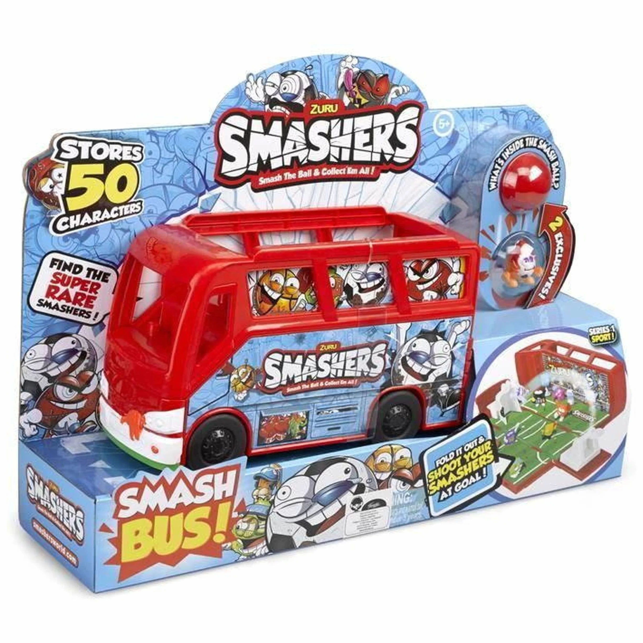 Smashers - Piłka nożna Bus z 2 figurkami, Football (sławna 700014384)