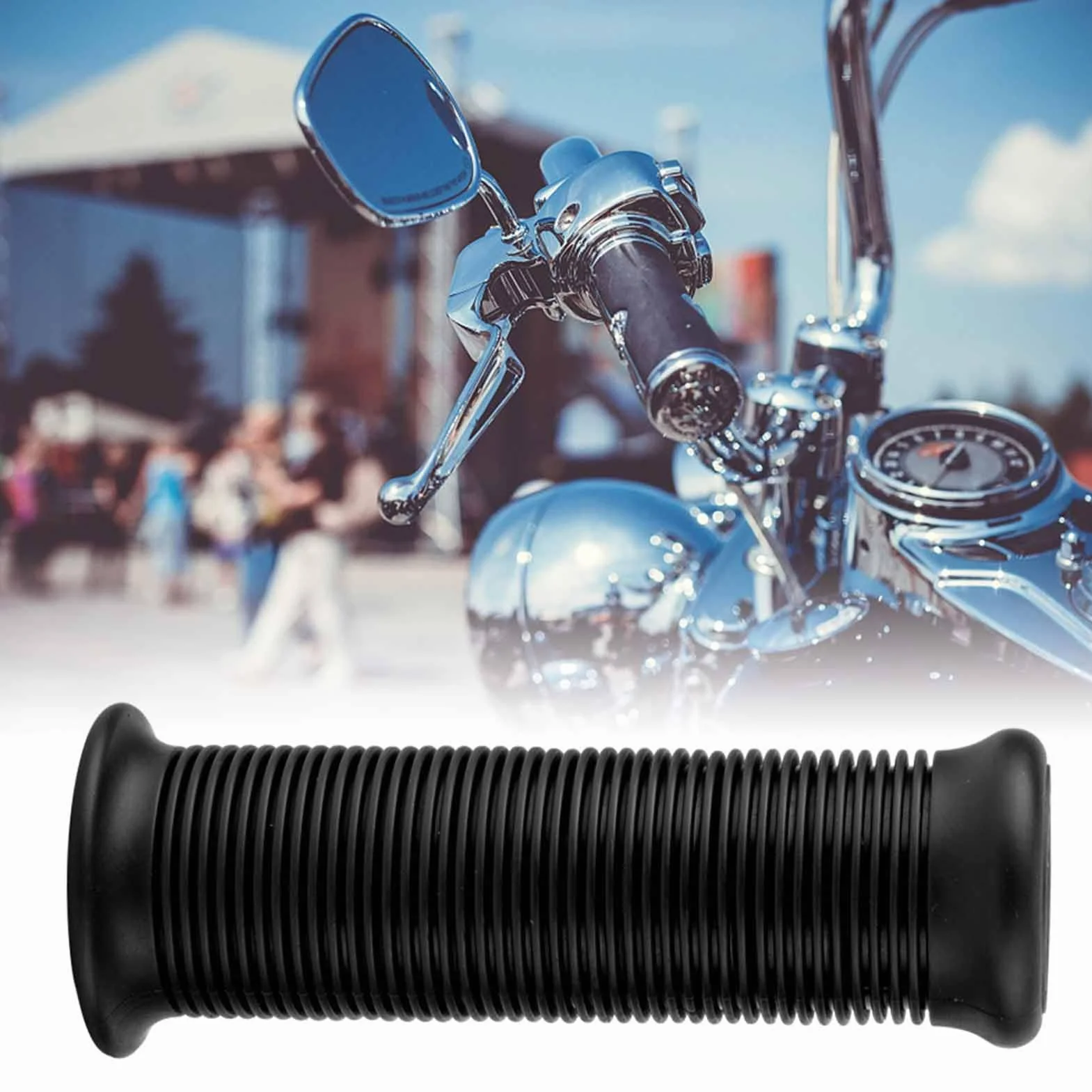 Chwyty motocyklowe, chwyty kierownicy motocykla 1 cal 25 mm i 1,1 cala 28 mm Materiał TPU Chwyty motocyklowe do większości motocykli Wygodne i przyjazne dla środowiska