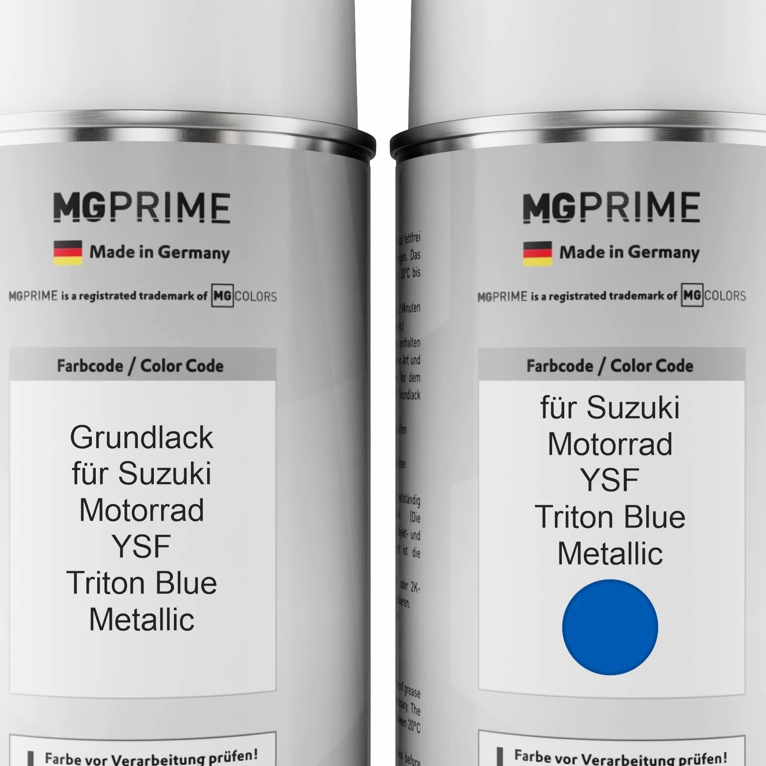 MG PRIME Lakier do motocykli Puszki z aerozolem dla Suzuki Motorrad YSF Triton Blue Metallic podklad lakier bazowy spray puszka 400ml