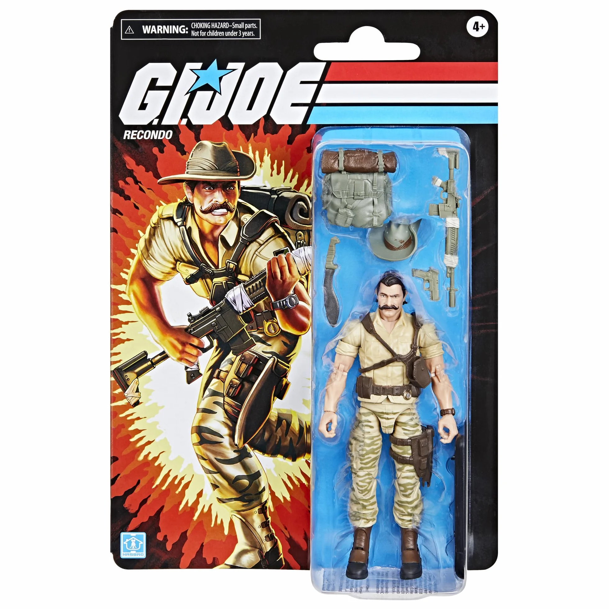 G.I. Joe Classified Series Retro Cardback Recondo, Collectible 6-Inch Action Figure with 7 Accessories