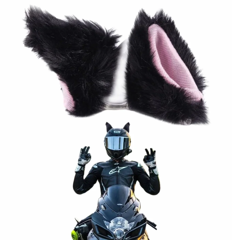 Uszy kasku, uszy kasku narciarskiego, uszy kasku motocyklowego, dekoracja kasku motocyklowego, odpowiednie do kasków motocyklowych, kasków narciarskich, kasków rowerowych itp.
