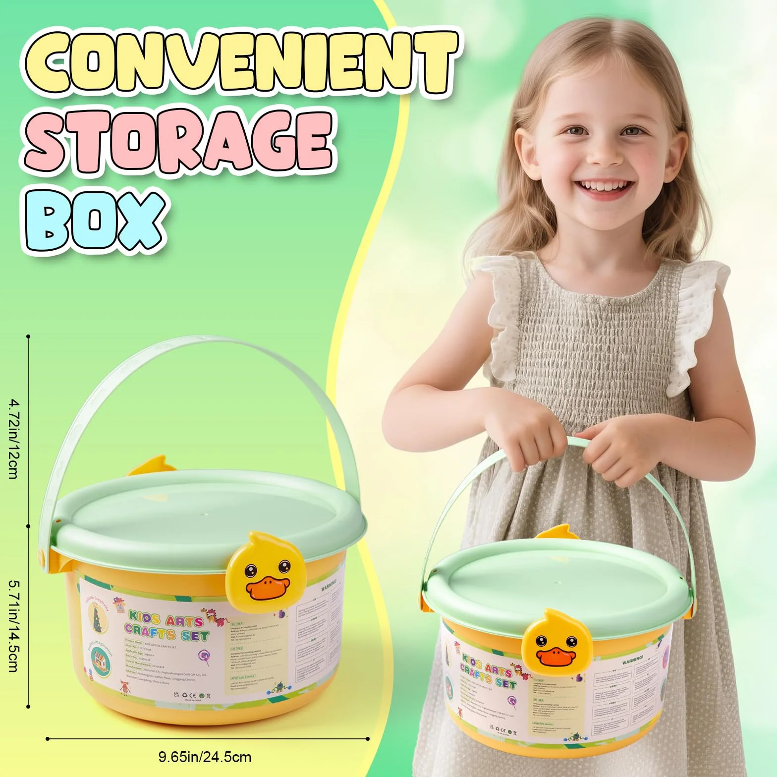 Sundaymot Bastelset Kids, DIY Kreatywny Scrapbooking Basteln Koffer do rzemiosła z czyścicielem piwek, zestaw rzemiosła dla dziewcząt chłopców 3+ lata Prezenty