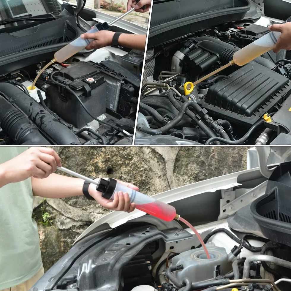 Flintronic Strzykawka do oleju 500 ml, pompa do ekstrakcji cieczy, ręczna pompa olejowa