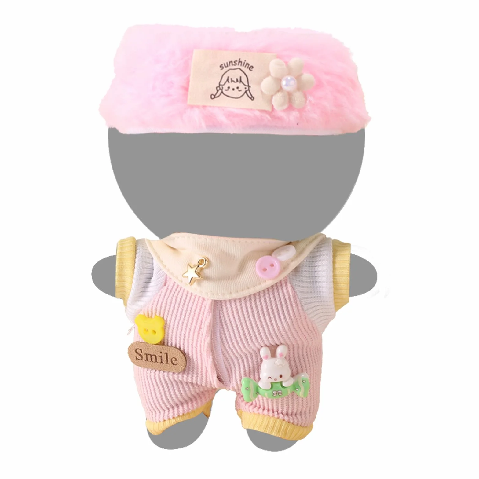 Lyreh 3szt 17cm Ubranek dla Lalki, Włączać 1 Kombinezon 1 Opaskę na Głowę i Szalik na Szyję Strój w Stylu Kawaii Sugar Bez Lalki w Zestawie