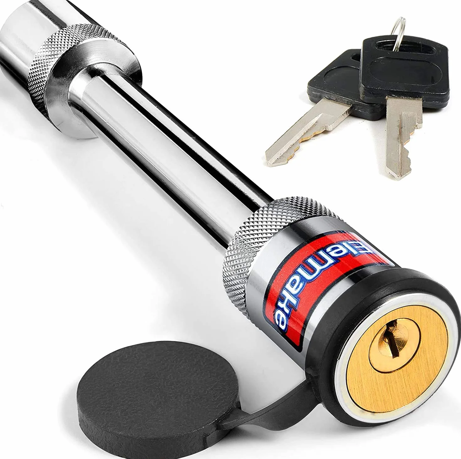 Zamek haka holowniczego 7 cali długi zamek haka holowniczego 5/8" chrom mosiądz mechanizm blokujący rdzeń 3-1/2" Gap Hitch Pin Lock bezpieczeństwo hak holowniczy do przyczep kempingowych