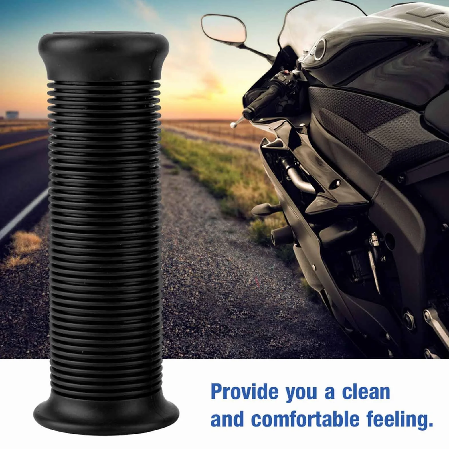 Chwyty motocyklowe, chwyty kierownicy motocykla 1 cal 25 mm i 1,1 cala 28 mm Materiał TPU Chwyty motocyklowe do większości motocykli Wygodne i przyjazne dla środowiska