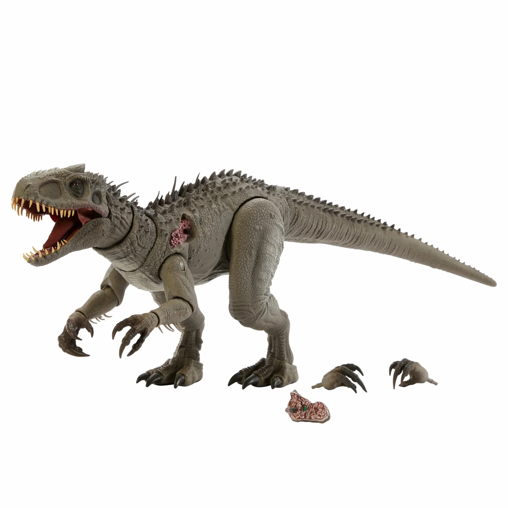Mattel Jurassic World Kolekcja Hammonda Indominus Rex Dinozaur, duża figurka deluxe, punkty ruchu, wymienne szpony i „implant do śledzenia”, zabawka dla dzieci 8+, fanów i kolekcjonerów, JKG98