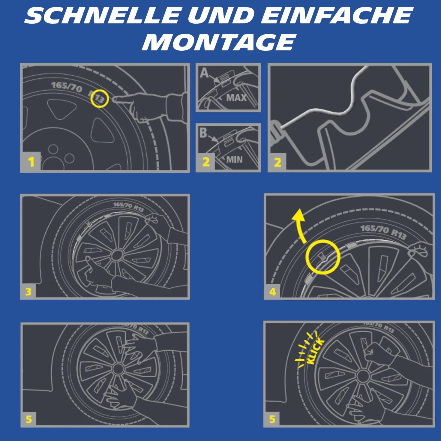MICHELIN Fabienne uniwersalne kołpaki ozdobne 4 sztuki czarne ABS