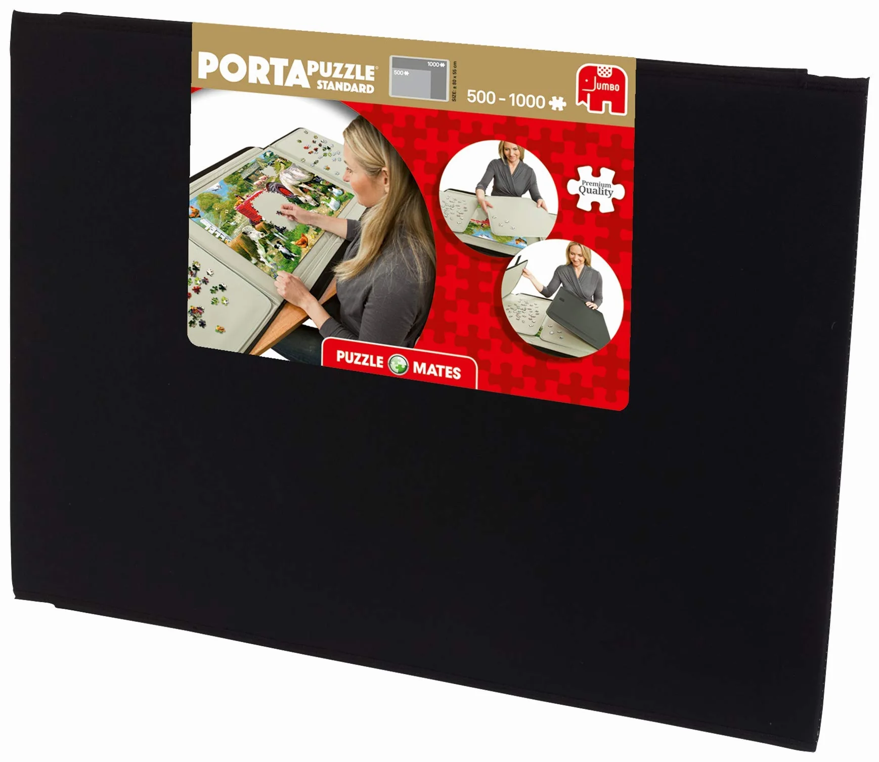 Jumbo Porta Standard Mata do Puzzli, Czarny, Do 1000 elementów