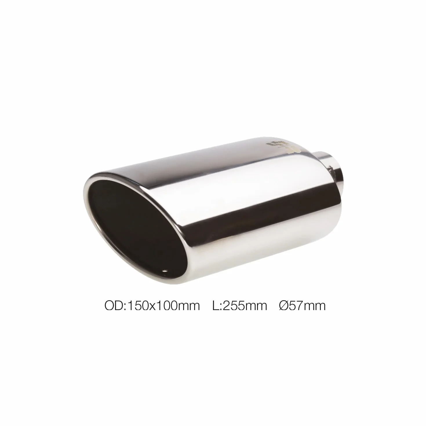 Simoni Racing TRX/33 Exhaust Tip Oval, Inox