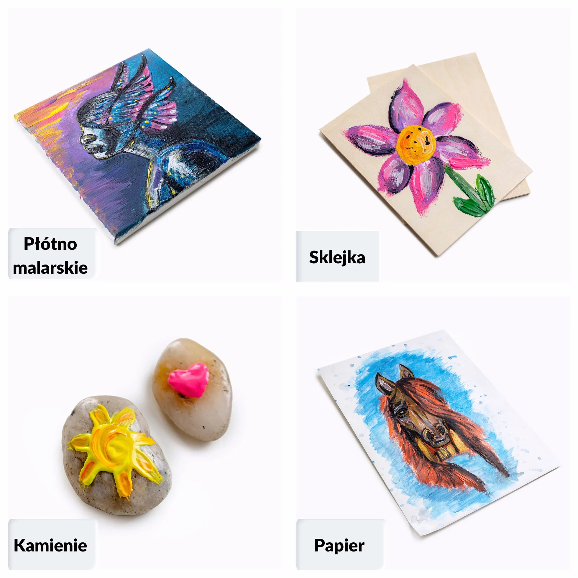 Creative Deco Zestaw Farb Plakatowych dla Dzieci | 20 ml x 6 + 1 Różnokolorowych Słoiczków | Nietoksyczne | Podstawowe Żywe i Intensywne Kolory | Idealne Dla Początkujących Dzieci Studentów i Artystów