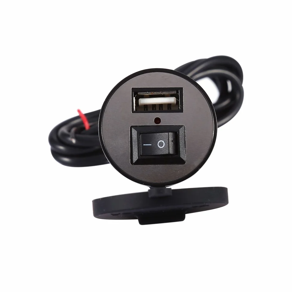 Ładowarka na Kierownicę, 12V Czarny Wodoodporny USB Motocykl Telefon Komórkowy Gniazdo ładowarki do Telefonu Komórkowego