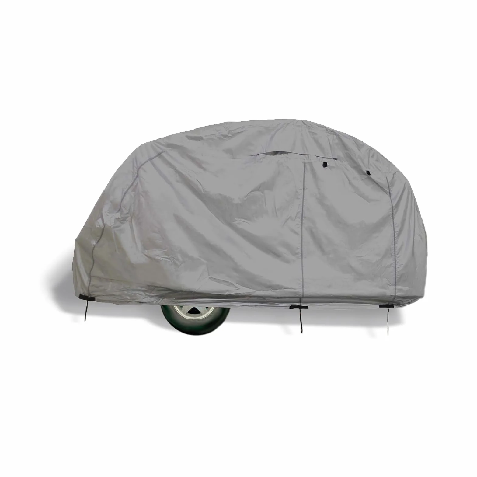EliteShield Wysokiej jakości pokrowce na przyczepę kempingową, łezki, odporne na rozdarcie, pokrowiec na kampera z panelami dostępu, pasuje do 10-30 cm dł. 15 cm szer. szary kolor