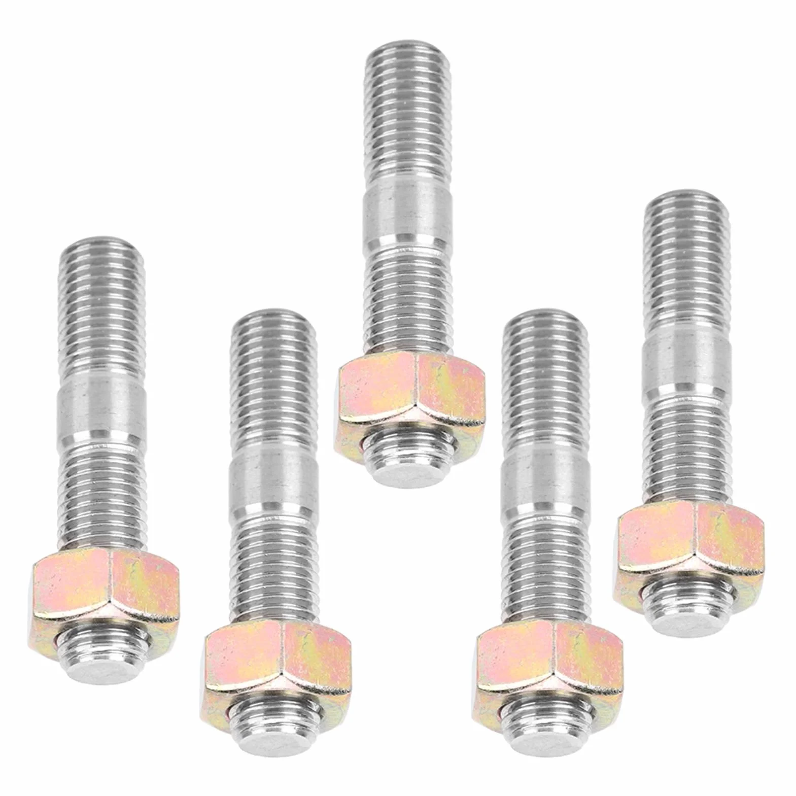 Zestaw Szpilek, Zestaw Szpilek Turbo M10x1.25 50mm, 5 Szt. Nakrętek i śrub z łbem, Zestaw Naprawczy ze Stali Nierdzewnej Pasuje do DSM 1G, EVO1~10