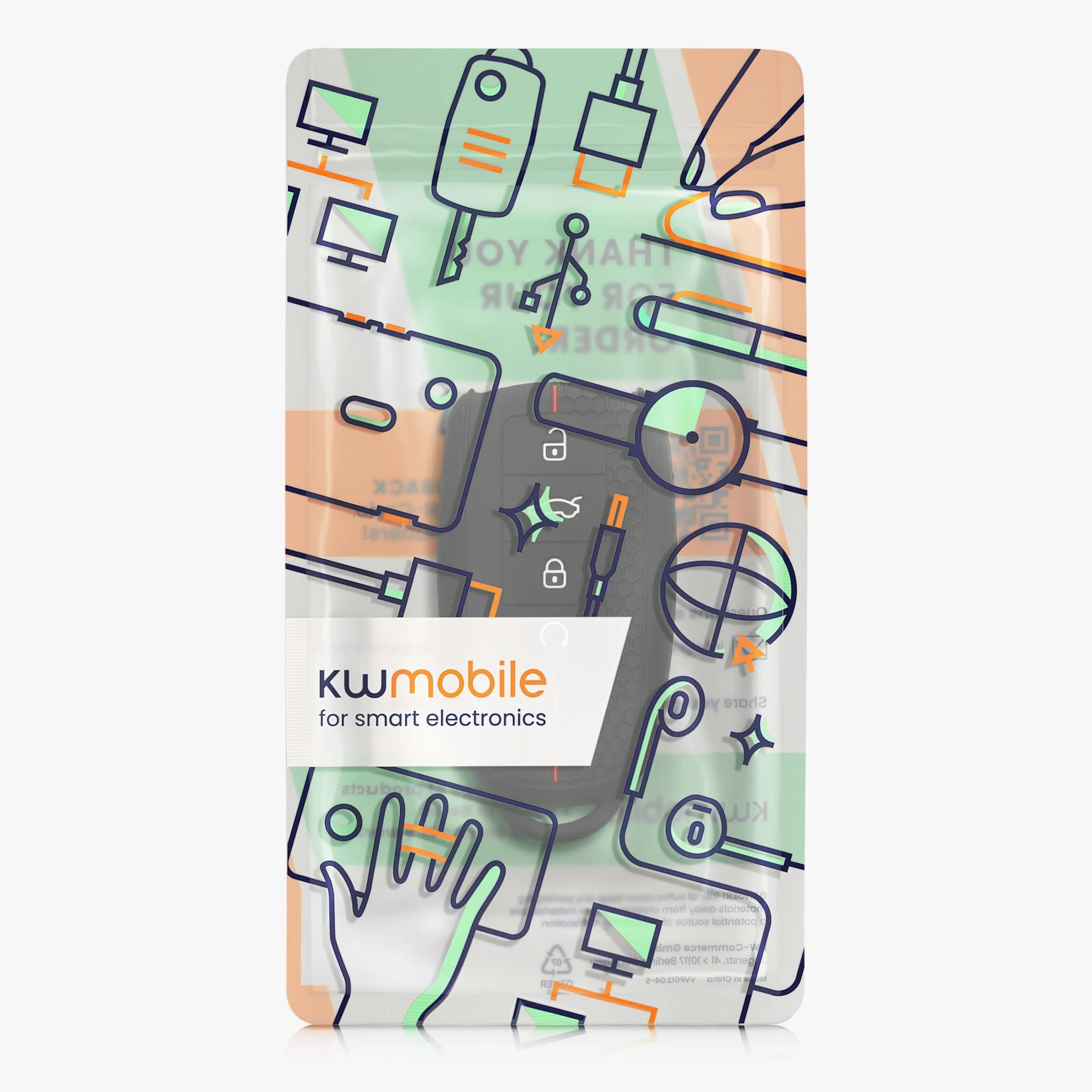 kwmobile Silikonowe etui ochronne na kluczyki samochodowe kompatybilne z Chery Omoda C5 Jaecoo 7 Tiggo 7 Pro 8 Pro Arrizo 5 - czarny/czerwony