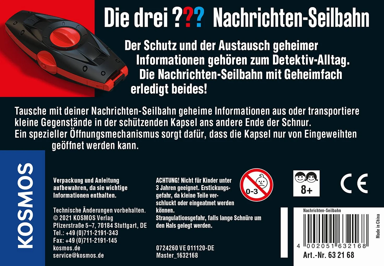 Die drei ??? Nachrichten-Seilbahn (drei Fragezeichen): Detektiv-Set