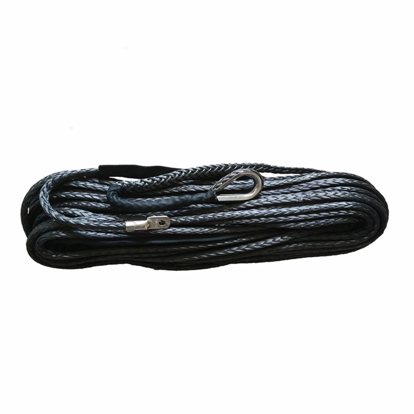 4WD 12mm X 30m ATV Winch Line Auto Trailer Rope Syntetyczny kabel Off Road Holowanie,Świetna Kompatybilność(Grey)