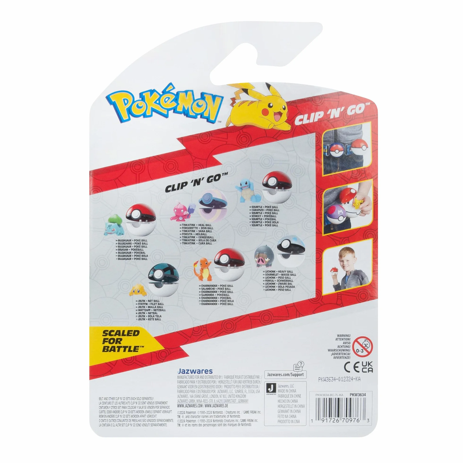Pokemon - Clip 'N' Go (Bulbasaur #1 z Poké Ball) W18